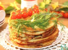 Пузырчатые лепешки с мясной начинкой