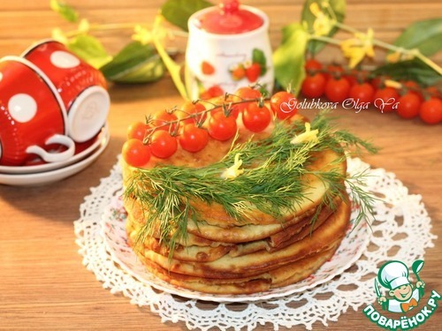Пузырчатые лепешки с мясной начинкой