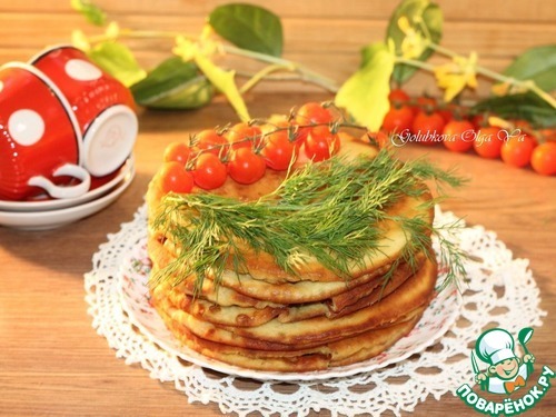 Пузырчатые лепешки с мясной начинкой