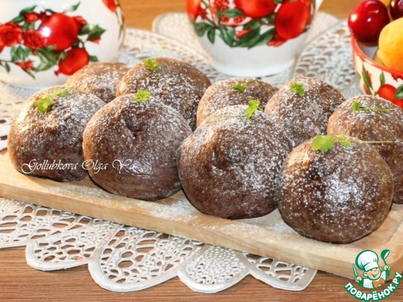 Шоколадное печенье с черешней на сгущенке