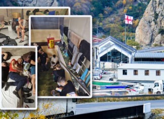 Власти Грузии отказались впускать в страну десятки украинцев, живущих в подвале у грузинской границы