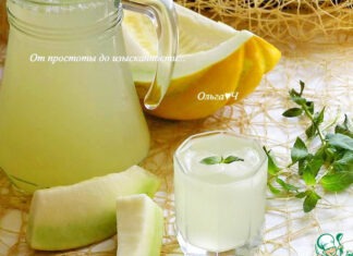 Дынный лимонад с мятой