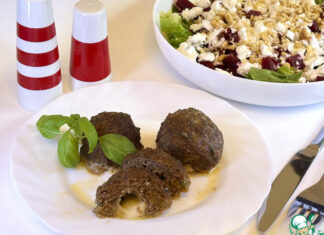 Фрикадельки с моцареллой в аэрогриле