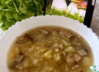 Грибной суп. Из сушеных боровиков