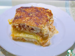 Кабачковая лазанья с фаршем и соусом бешамель