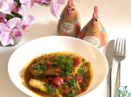 Карри с рыбой и овощами