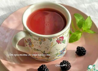 Кисель из яблок и ежевики