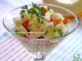 Овощной салат с дыней