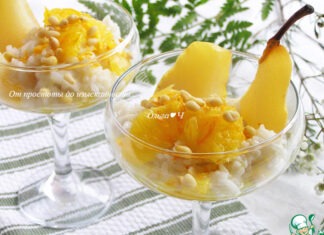 Рисовый пудинг с грушей