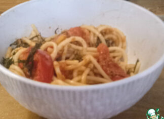 Спагетти со свежими помидорами