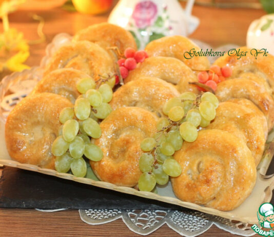 Творожное печенье с виноградом кишмиш