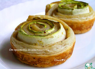 Закусочные булочки «Кабачковые розы»