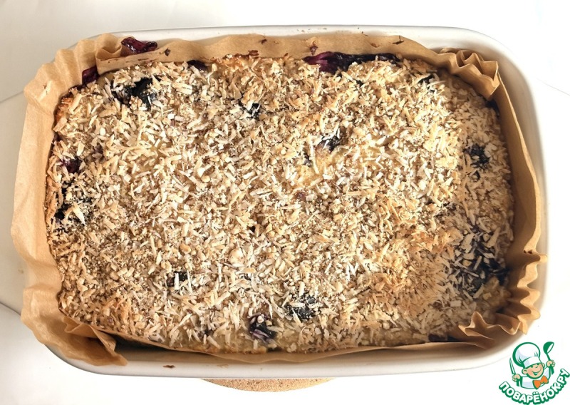 Запечённая овсянка с черникой и творогом