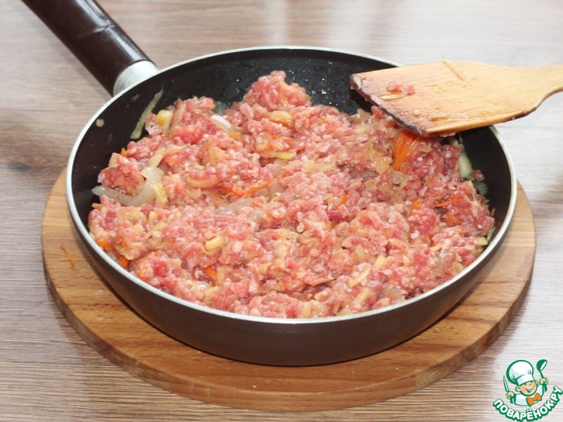 Запеканка с картофелем, кабачками, мясным фаршем