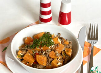 Батат с фаршем и фетой