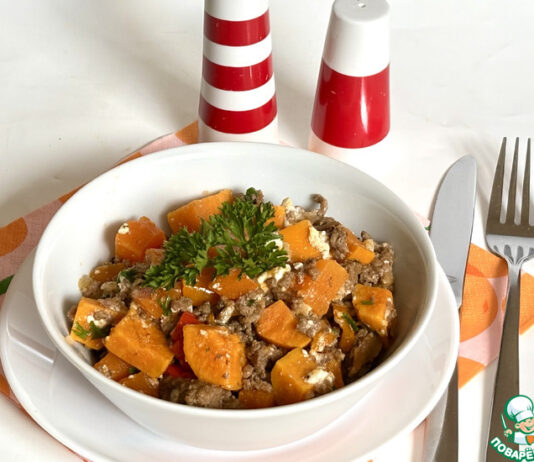 Батат с фаршем и фетой