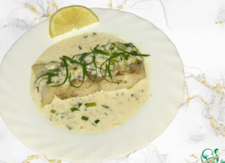 Белая рыба в сливочном соусе с лимонной цедрой