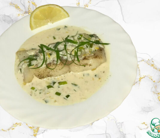 Белая рыба в сливочном соусе с лимонной цедрой