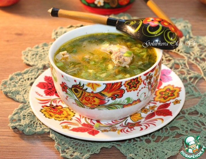 Cуп из куриных шеек с рисом