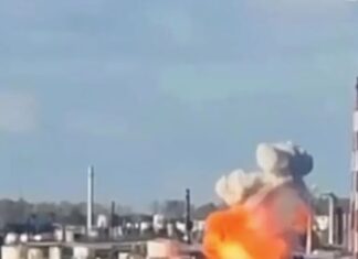 Дрон атаковал Ново-Уфимский НПЗ в России | ВИДЕО