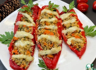 Фаршированный перец с булгуром
