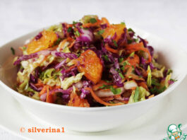 Капустный салат с апельсином