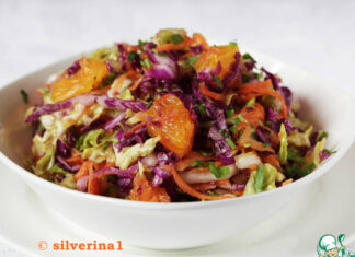 Капустный салат с апельсином