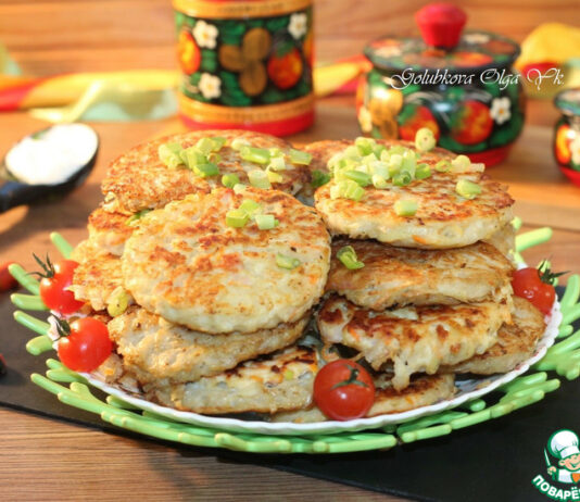 Картофельные лепешки с мясным припеком