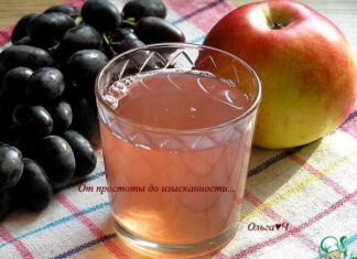 «Кисель» из яблок и винограда