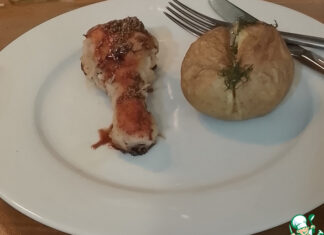 Курица с имбирём, орегано и медом