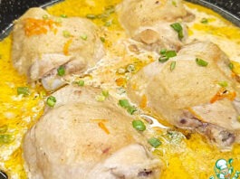 Куриные бедра в сметане