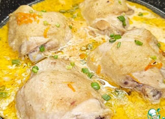 Куриные бедра в сметане