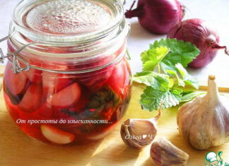 Маринованные овощи с мелиссой