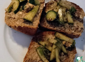 Паста из сардин с огурцом