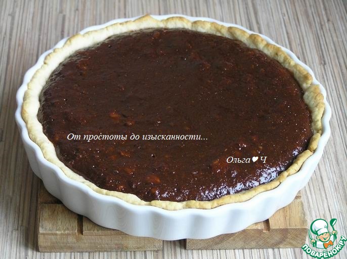 Постный шоколадно-банановый тарт с лимоном