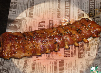 Свиные рёбра в медово-горчичном маринаде