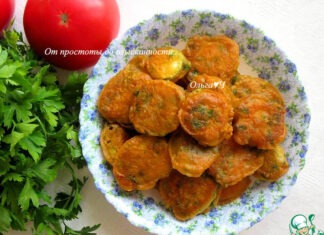 Кабачки в пикантном кляре