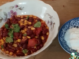 Карри с кукурузой и фасолью