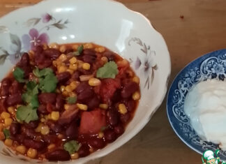 Карри с кукурузой и фасолью