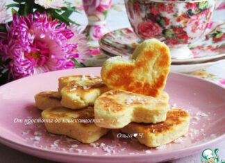 Кокосовое печенье на сковороде