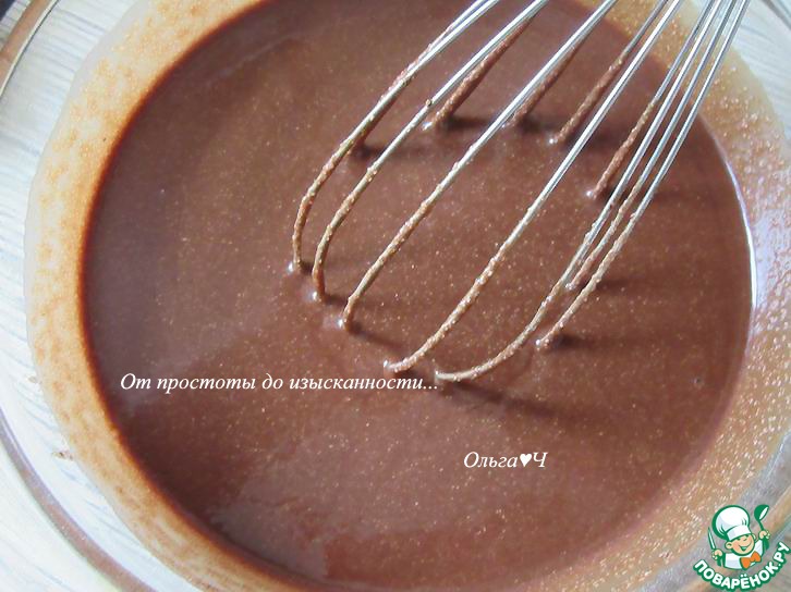 Шоколадный манник с грушами