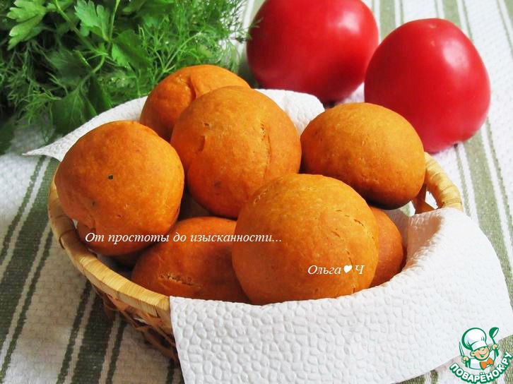 Томатные булочки без дрожжей