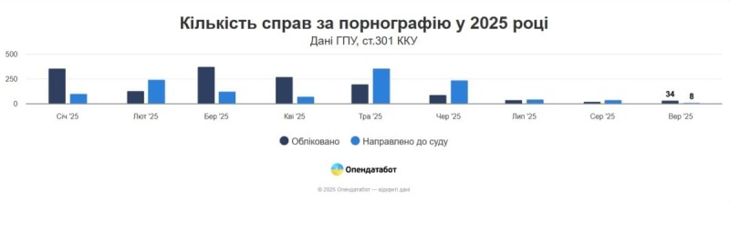 В Украине количество дел за порноконтент выросло на 13%