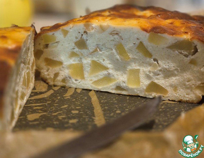 Запеканка творожная с яблоками (ПП)