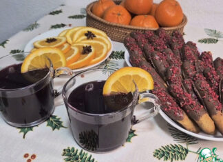 Хрустящие палочки с клюквой к глинтвейну