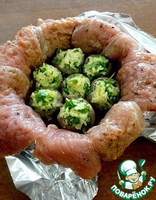 Новогодний мясной шар