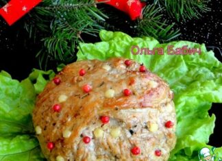 Новогодний мясной шар