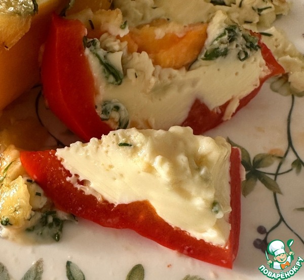 Омлет в перце. Запеченный с сыром