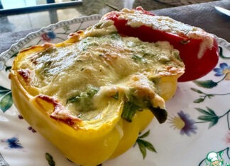 Омлет в перце. Запеченный с сыром