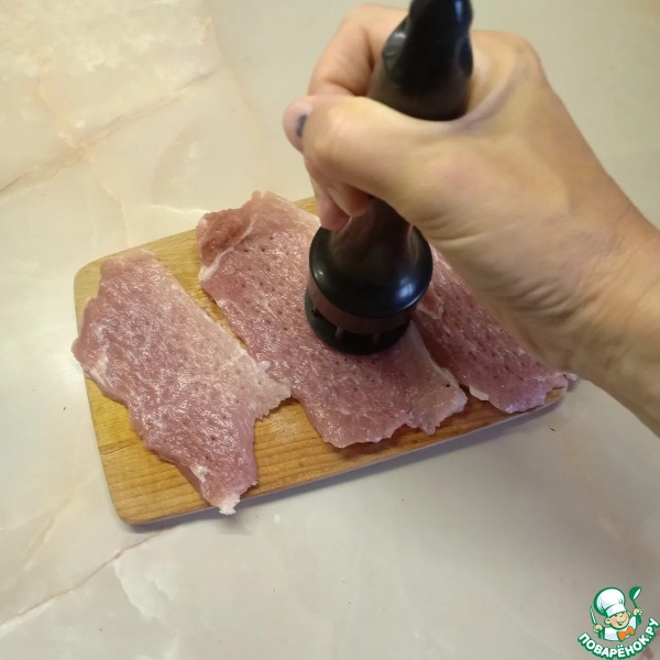 Свинина на шпажках с беконом и картофелем